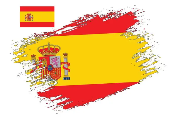 Pensla Design Spanien Flagga Illustration Vektor — Stock vektor