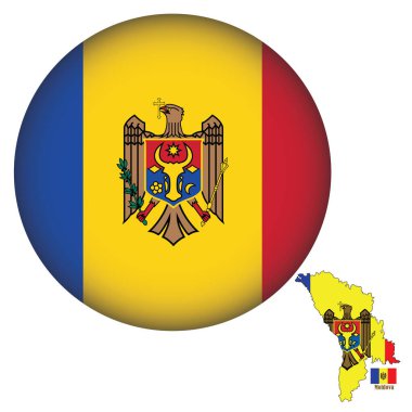 Moldova Bayrak Yuvarlak ŞekliName 