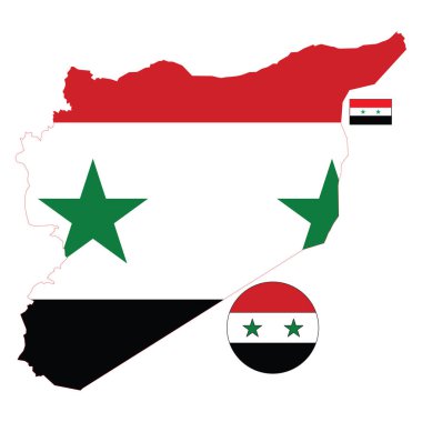  Suriye Haritası ve bayrak