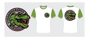 Tyrannosaurus Logo t-shirt vektörü 