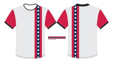 Tişört şablonlu Yıldız ve Çizgili Kamuflaj