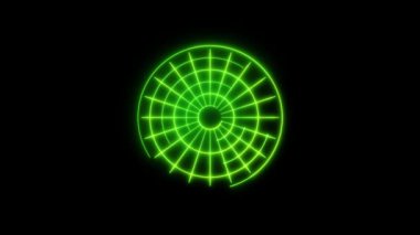 Neon Radar Algılama Ekranı Canlandırılmış Döngü