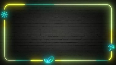Zaman Neon İşareti Canlandırılmış Çerçeve Hareketi Arkaplanı