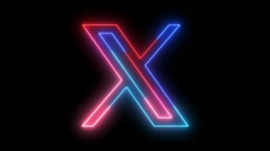 X Twitter Logo Canlandırma Döngüsü Üstüste