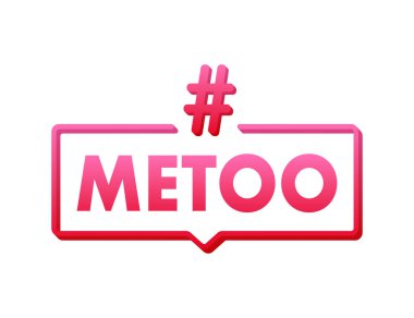 Metoo hashtag 'i Perşembe günü geri dönüş sembolü. Vektör stok illüstrasyonu