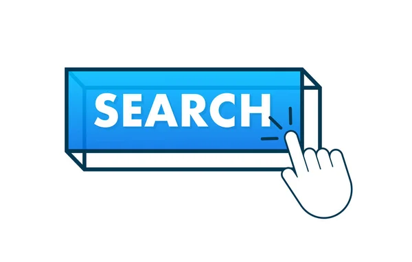 Search Button Click Search Bar Browser Vector Stock Illustration — Stock Vector