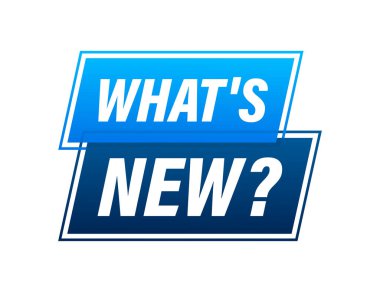 Promosyon tasarımı için yeni bir megafon. Konuşma balonu simgesi. Vektör illüstrasyonu.