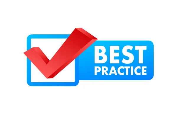 Best Practice Zeichen Etikett Vektoraktiendarstellung — Stockvektor