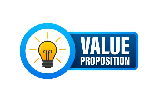 Value Proposition Label Pictogram Klantconcept Voorraadillustratie Van Vectoren — Stockvector
