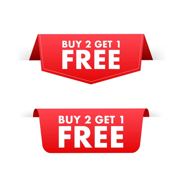 Kaufen Get Free Verkauf Tag Banner Design Vorlage Vektoraktiendarstellung — Stockvektor