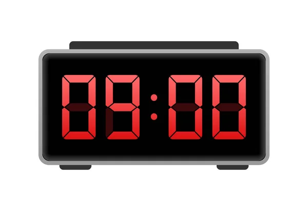 デジタル時計番号セット タイムアイコン デザイン要素 ベクターストックイラスト — ストックベクタ