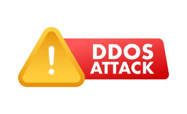 DDOS attack, hacker bomb. Denial of Service. Vector stock illustration. clipart