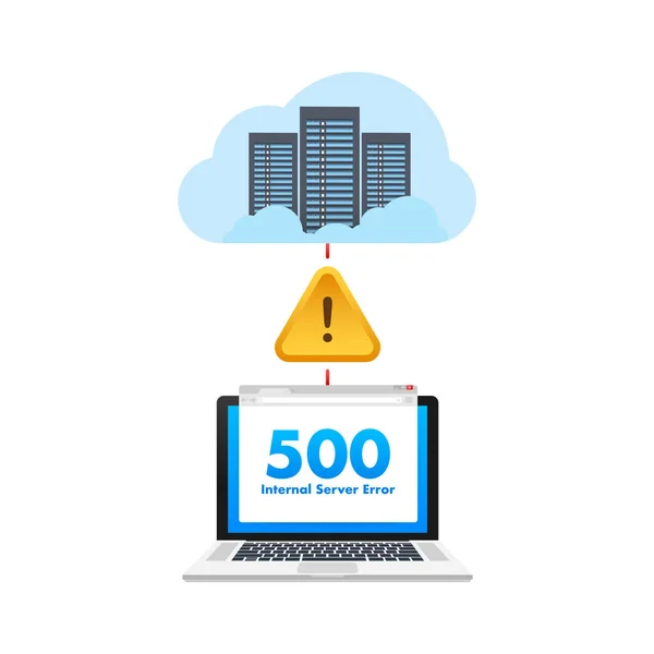 Errore Server Interno Errore Del Sito 500 Illustrazione Dello Stock — Vettoriale Stock