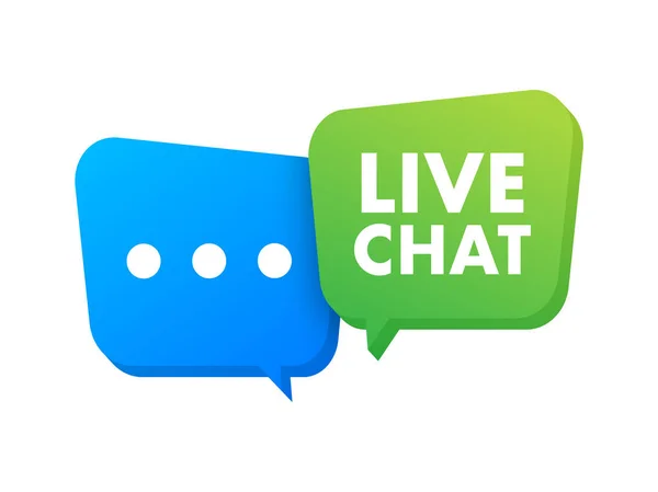 Live Chat Support Service Live Communication Vector Stock Illustration — Stock Vector
