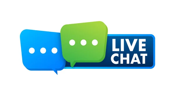 Live Chat Servizio Supporto Comunicazione Dal Vivo Illustrazione Dello Stock — Vettoriale Stock