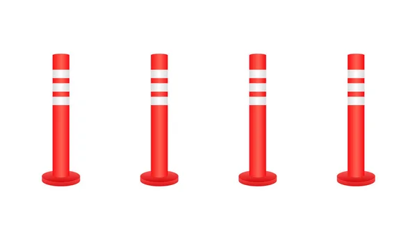 Säkerhetsavgränsare Trafikposter Vägstolpar Illustration Vektorbeståndet — Stock vektor