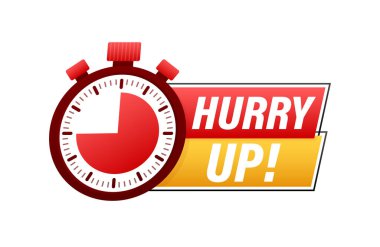 Acele et Etiket, sınırlı teklif. Geri sayım afişi. Son dakika teklifi. Vektör stok illüstrasyonu