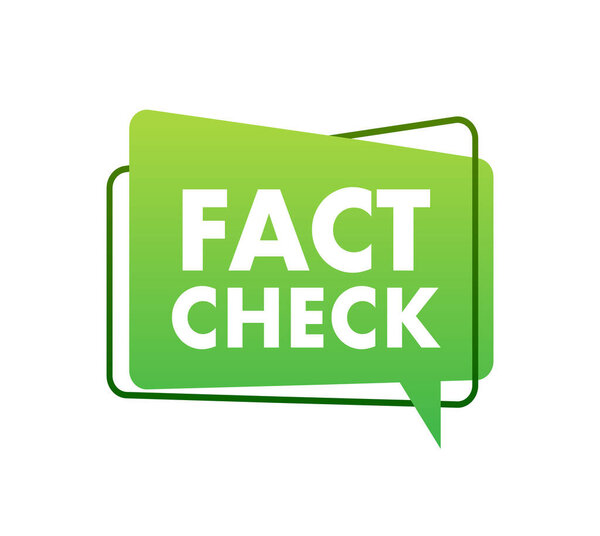 Fact check. Concept of thorough fact-checking or easy compare evidence. Vector stock illustration
