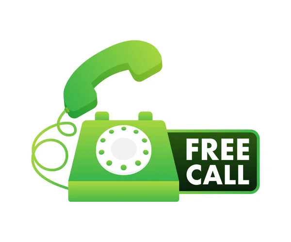 Бесплатный Звонок Информационные Технологии Значок Телефона Обслуживание Клиентов Векторная Иллюстрация — стоковый вектор