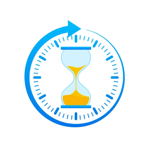 Zeitsymbol Stoppuhr Countdown Zeitmanagement Vektoraktiendarstellung — Stockvektor