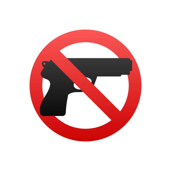 Pas Signe Arme Zone Exempte Armes Illustration Vectorielle — Image vectorielle
