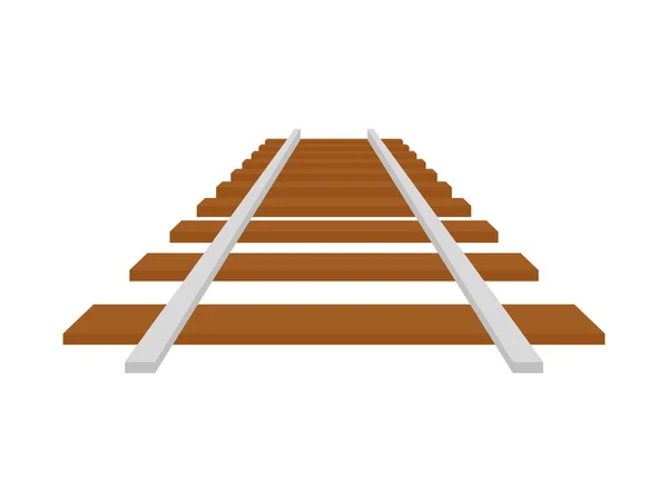 stock vector Railroad tracks. Railway train track. Rails and sleepers. Vector stock illustration