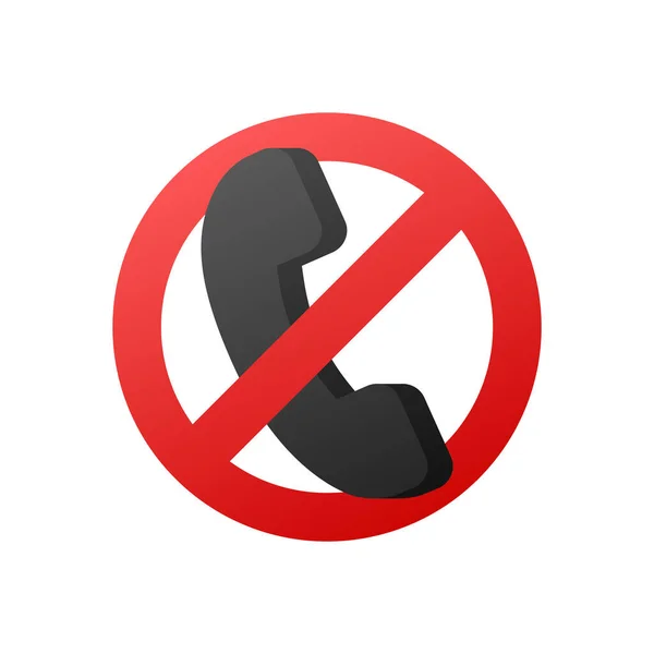 Cep Telefonu Yasaklandı Cep Telefonu Işareti Yok Vektör Stok Illüstrasyonu — Stok Vektör