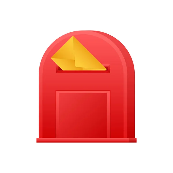 Set Briefkasten Postfach Vektoraktiendarstellung — Stockvektor