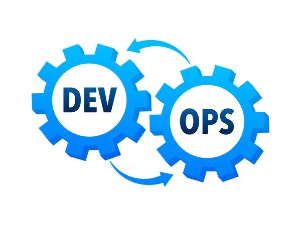 Ontwerpt Software Ontwikkeling Methodologie Software Van Dev Ops Voorraadillustratie Van — Stockvector