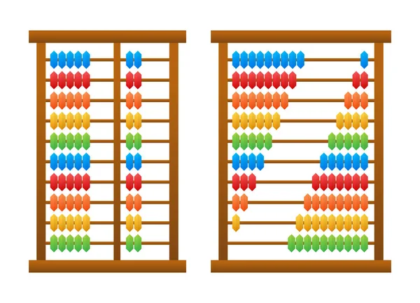 Icono Madera Abacus Herramienta Cálculo Ilustración Stock Vectorial — Archivo Imágenes Vectoriales