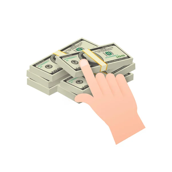 Klicken Sie Auf Geld Bezahlen Klick Geldverdienen Vektoraktiendarstellung — Stockvektor