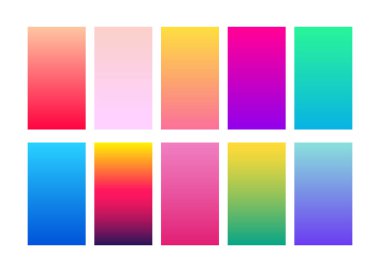 Colorful blurred backgrounds. Creative Gradient set. Modern screen vector design for mobile app