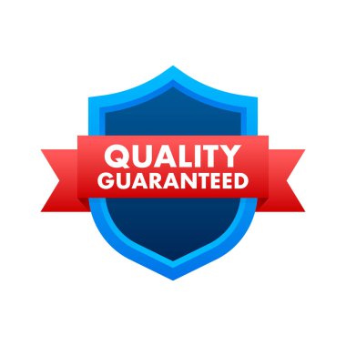 Kalite garantili. İşaretle. Birinci kalite sembol. Vektör stok illüstrasyonu