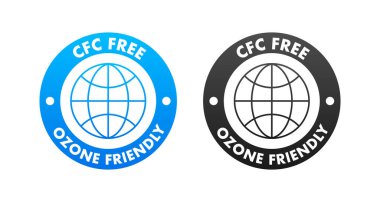 CFC free sign. Chlorofluorocarbons or freon. Vector illustration clipart