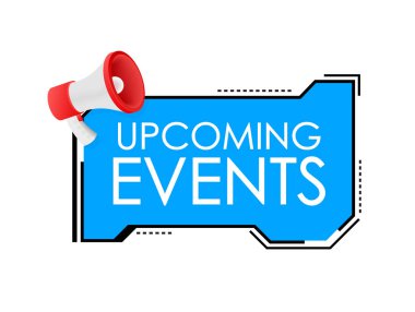 Megafon El, yaklaşan mesajlarla birlikte iş konsepti. Vektör stok illüstrasyonu.