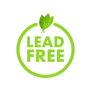 Lead free sign, label. Vector stock illustration. clipart