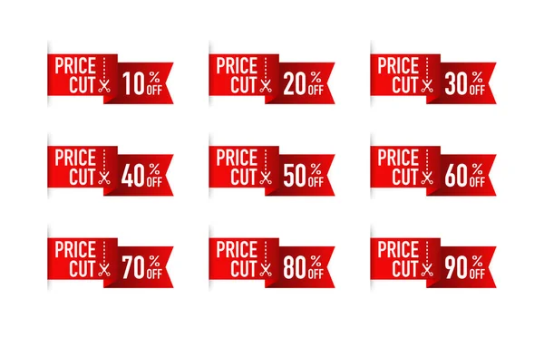 Теги Продажу Спеціальна Пропозиція Мітка Знижки Відсотків Від Ціни Просування — стоковий вектор