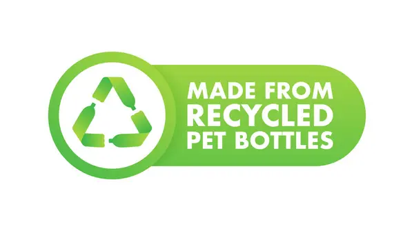 Standardowy Znak Rpet Etykieta 100 Surowców Wtórnych Butelek Recyklowany Politereftalan — Wektor stockowy