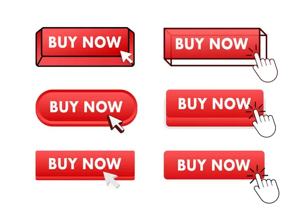 Buy Now Pointer Clicking Buy Now Web Buttons Set User Vector Graphics