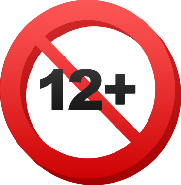 0, 3, 6, 12, 18, 21 artı işaret limiti konsepti sansürlendi. Yaş kısıtlamaları sansür Vektörü illüstrasyonu