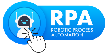 RPA Robotik Süreç Otomasyon Yeniliği. Robotlar ve ai. Yapay Zeka. Sohbet robotu. Vektör illüstrasyonu