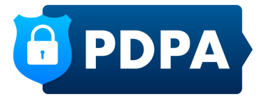 Kişisel veri koruma eylemi - PDPA. Güvenli veri. Kalkan simgesi. hisse illüstrasyonu