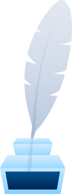 Quill ve Ink Icon. Ördek tüyü kalem. hisse illüstrasyonu