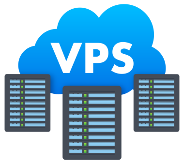 VPS Sanal özel sunucu web sunucu hizmetleri altyapı teknolojisi. hisse illüstrasyonu