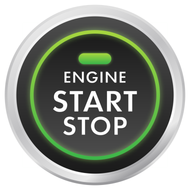 Car engine start stop button. Starting and stopping switch for motor vehicles