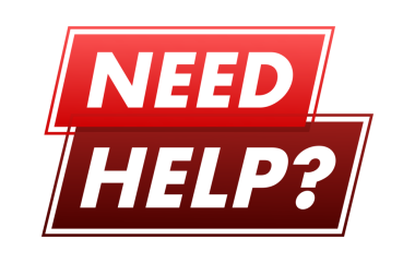 Yardıma ihtiyacı olan megafon etiketi. Megafon bayrağı. Web tasarımı. hisse illüstrasyonu