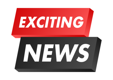 Heyecan verici haberlerle el ele tutuşan megafon. Megafon bayrağı. Web tasarımı. hisse illüstrasyonu.