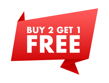 2 alana 1 bedava, indirim etiketi, afiş tasarım şablonu. hisse illüstrasyonu