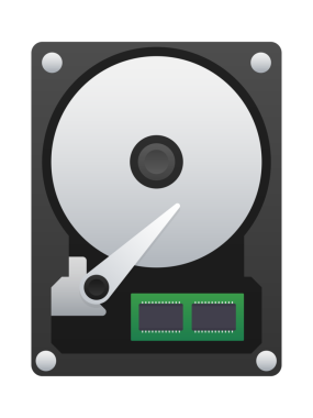 Hard disk kapağı işareti, etiket. hisse illüstrasyonu