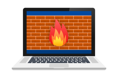 Güvenlik duvarı simgesi. İnternet güvenliği. hisse illüstrasyonu